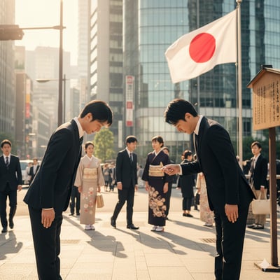 日本の礼儀作法におけるお辞儀の仕方