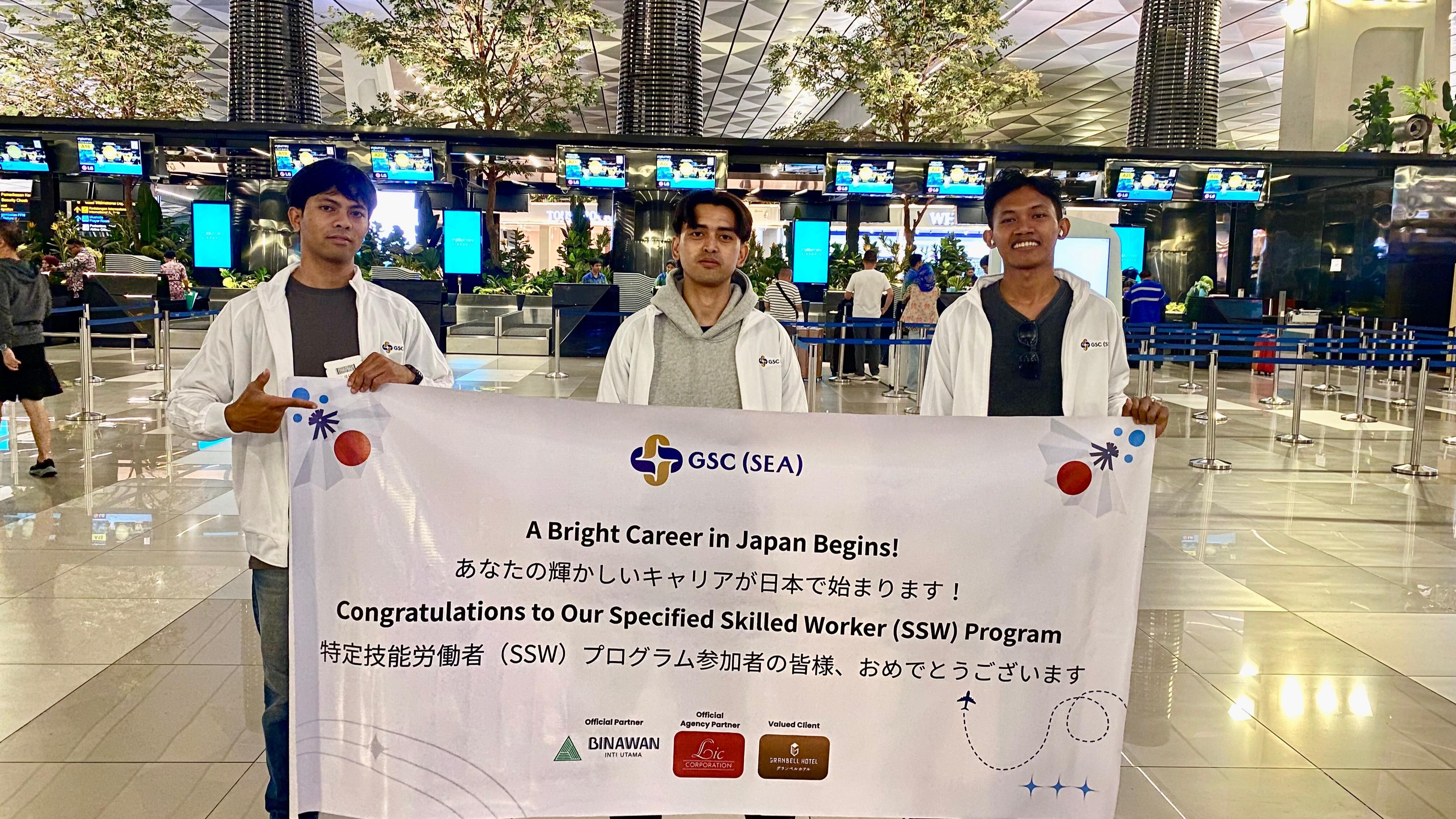 GSC (SEA) Successfully Departs Specified Skilled Workers (SSW) to Japan